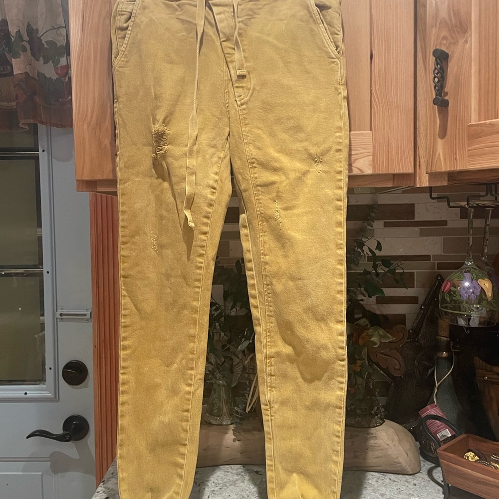 Yellow Casual Pants